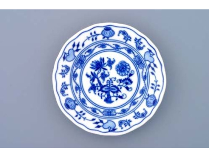 Talíř dezertní praporový 13 cm, cibulák, Český porcelán
