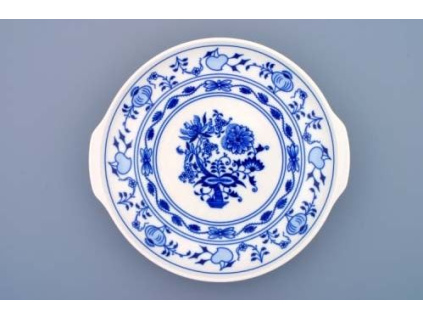 Talíř kupový s uchy 24,6 cm, cibulák, Český porcelán