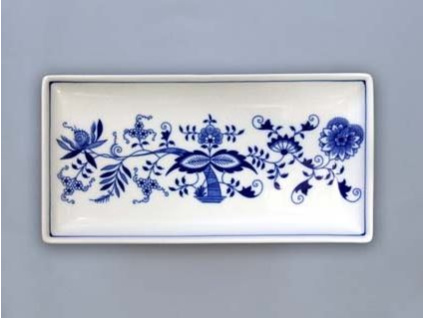 Talíř na ryby obdelníkový 24,7 x 12,7 cm, cibulák, Český porcelán