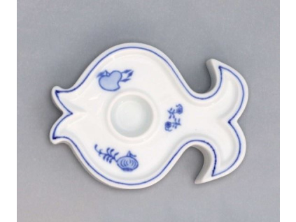 Svícen ryba 110 g, cibulák, Český porcelán