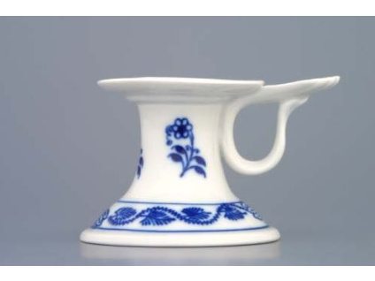 Svícen 1991 s ouškem 6,5 cm, cibulák, Český porcelán