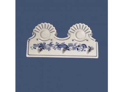 Kuchyňský věšák, 180 x 90 mm, cibulák, Český porcelán