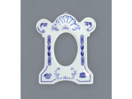 Rámeček na fotografii/rozměr 9x7 cm, 169 x 143 mm, cibulák, Český porcelán