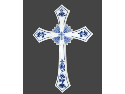 Svatý kříž, 306 x 213 mm, cibulák, Český porcelán