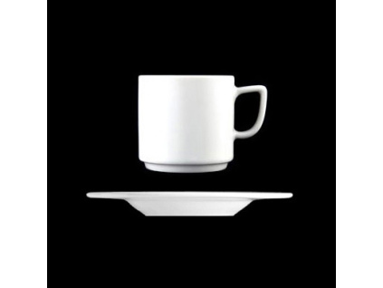 Šálek s podšálkem 100 ml, bílý porcelán, Ess-Klasse, Lilien