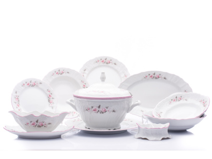 jidelni souprava bernadotte ruzicky ruzova linka porcelanovy svet