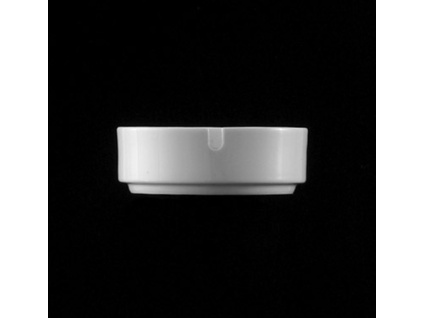 Popelník 10 cm, bílý porcelán, Praha, G. Benedikt