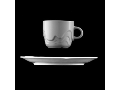 Šálek s podšálkem 170 ml, bílý porcelán, Melodie, G. Benedikt