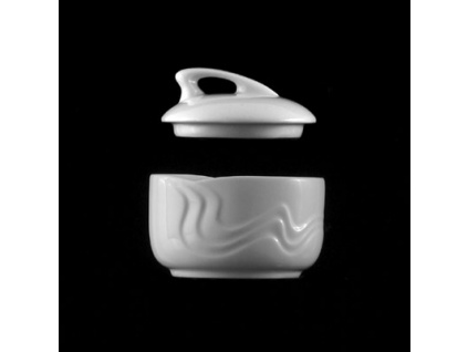 Cukřenka 9 cm, bílý porcelán, Melodie, G. Benedikt