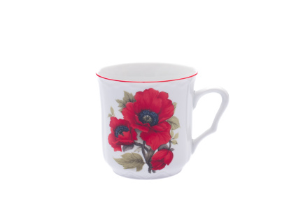 Hrnek Karel 0,27 l, Český porcelán Dubí, vlčí mák