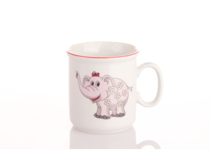 detsky hrnek ruzovy slonik český porcelan porcelanovy svet