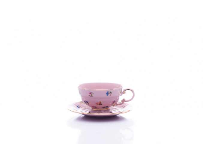 čajový šálek sonáta růžový házenka leander porcelanovy svet