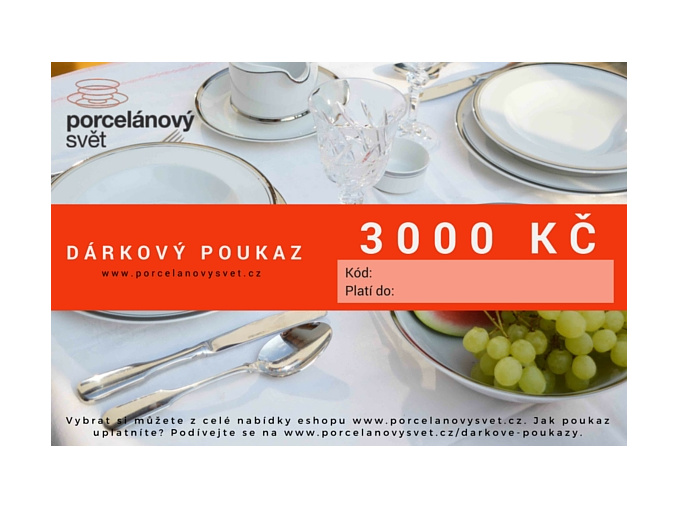 Poukaz 3000 Kč