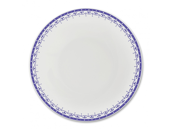 HyggeLine, talíř hluboký, 22 cm, modrá, Leander, český porcelán
