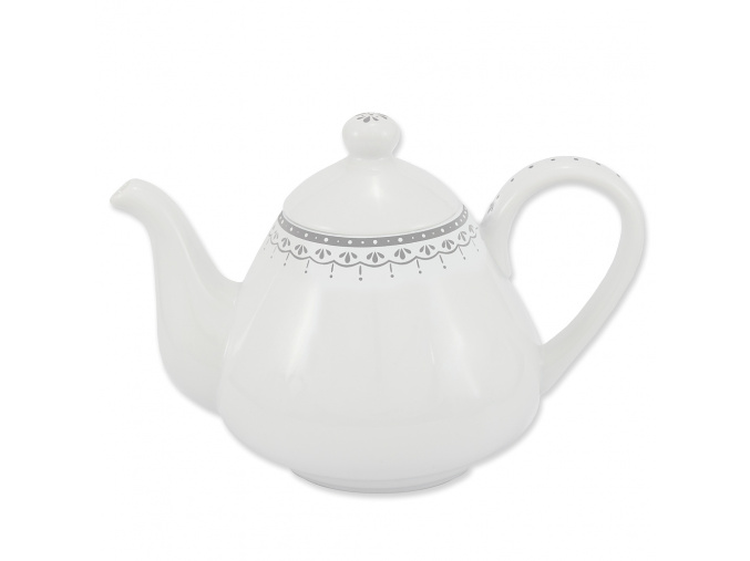 HyggeLine, konvice kávová, 1,20 l, šedá, Leander, český porcelán