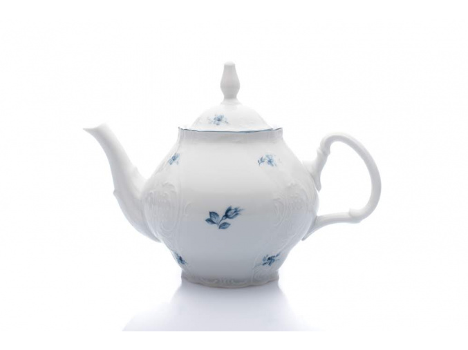 konvice na čaj bernadotte modré růžičky thun porcelanovy svet
