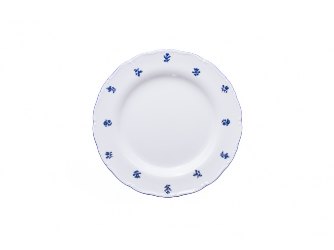 talíř mělký, 25 cm, modrá házenka, thun rz