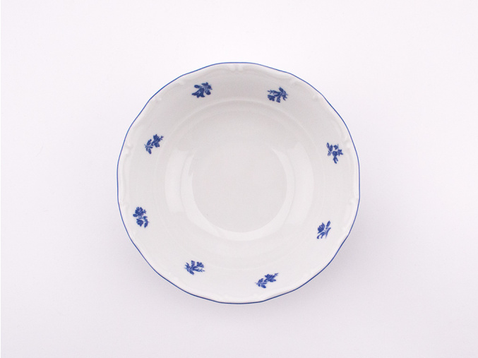 Miska na müsli, 16 cm, Ophelia, modrá házenka, porcelán Thun RZ