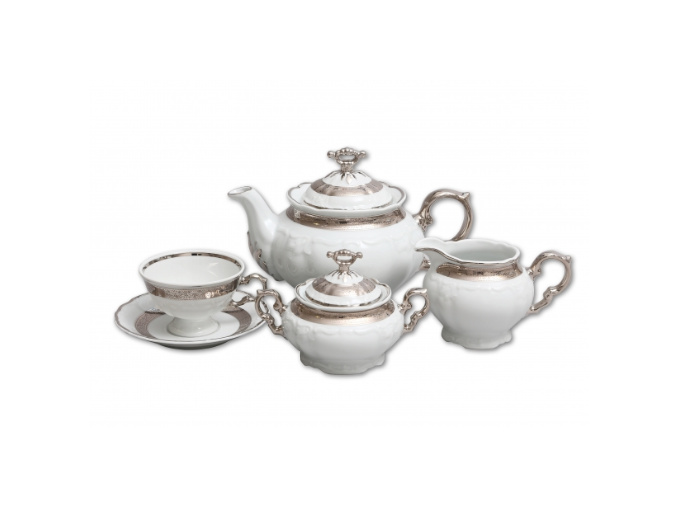 cajova souprava marie louise platina porcelan thun porcelanovy svet