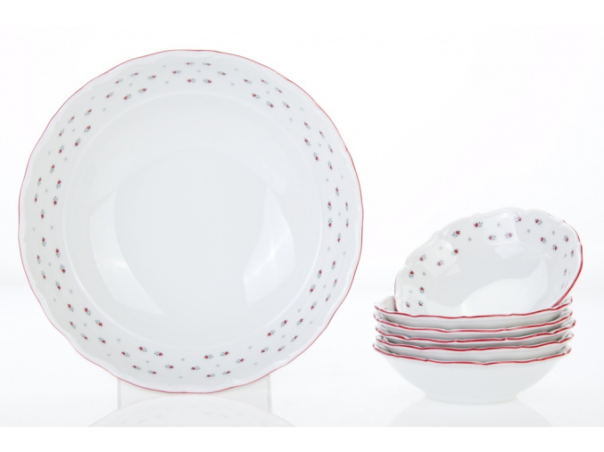 kompotová souprava Franceska G. Benedikt 7 d. český porcelán