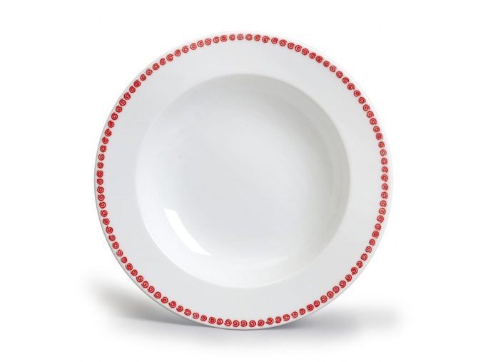 hluboky talir 22 odense cervena karlovarsky porcelan porcelanovy svet