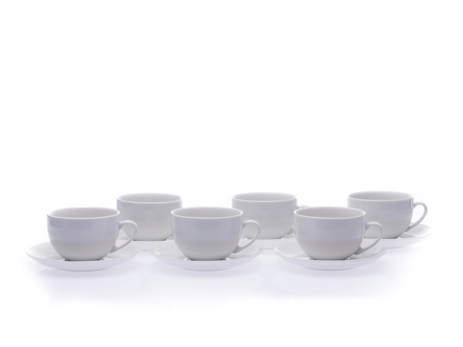 porcelánové šálky saphyr bílé 270 ml český porcelán thun