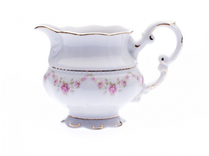 Mlékovka, český porcelán, růžičky, 250 ml, Leander