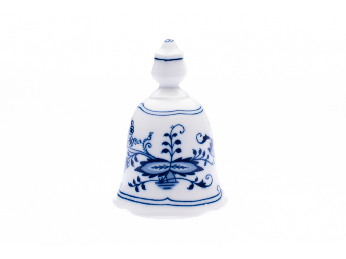 Zvonek, 10,5 cm, český porcelán, Mary Anne, cibulák, Leander