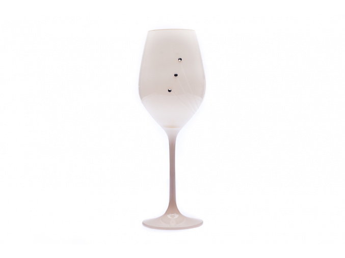 Bílé sklenice na víno, 360 ml, Swarovski Elements, (2 ks)