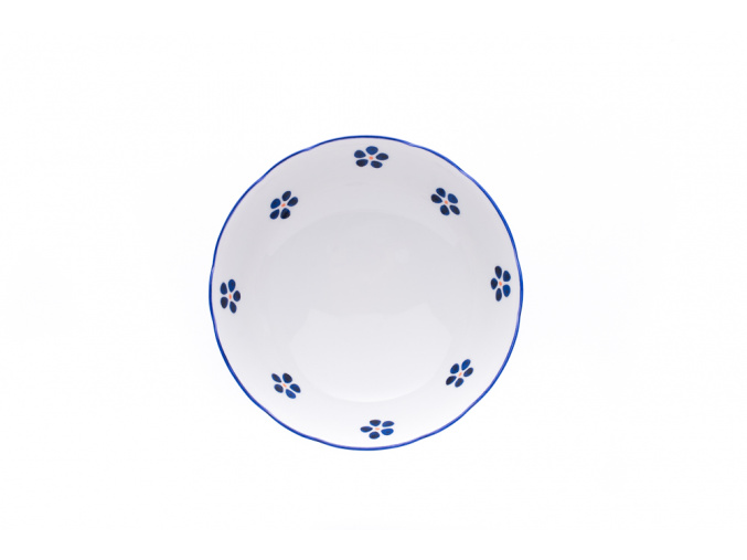 Miska kompotová, 16 cm, český porcelán, Modrohrátky, Leander