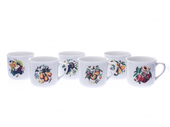 Sada vařáků, 650 ml, ovoce, Český porcelán Dubí, 6 ks