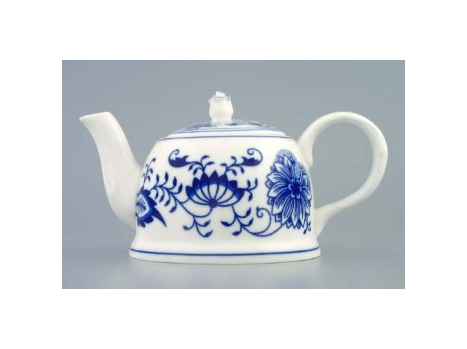 Konvice čajová M s víčkem  0,35 l, cibulák, Český porcelán