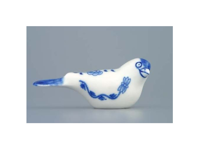 Ptáček 1 - dlouhý 4,5 x 13 cm, cibulák, Český porcelán