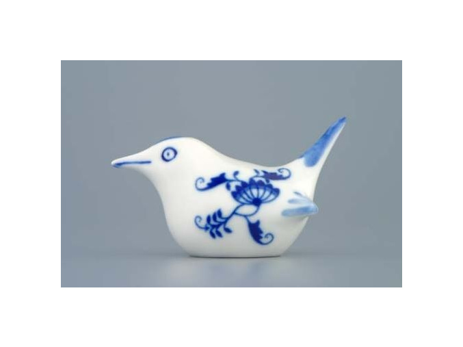 Ptáček 2 - malý  5 x 9 cm, cibulák, Český porcelán