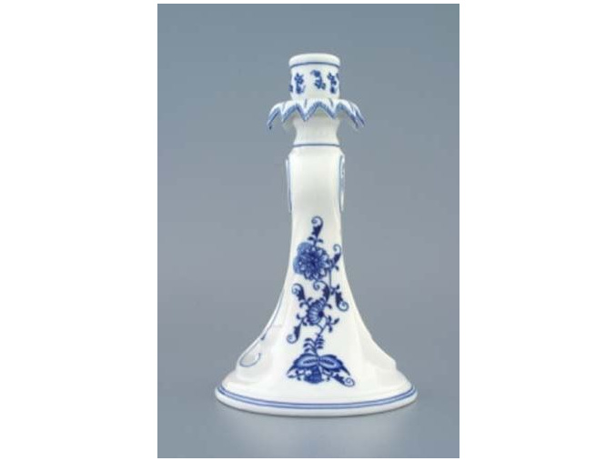 Svícen 1983 22 cm, cibulák, Český porcelán