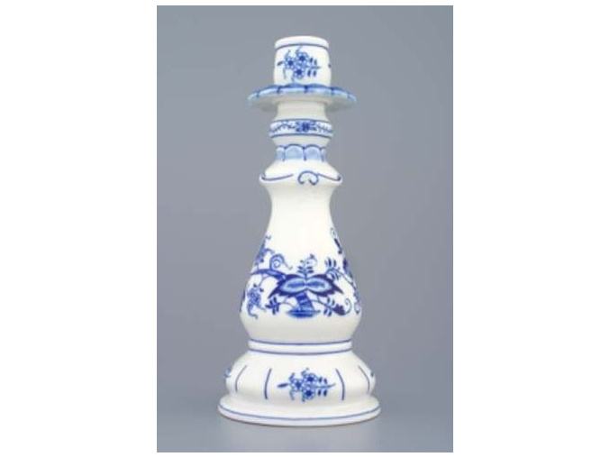 Svícen 1982 21,5 cm, cibulák, Český porcelán