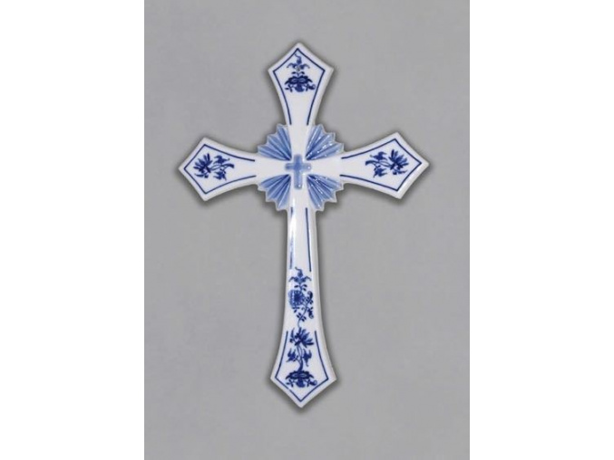 Svatý kříž, 306 x 213 mm, cibulák, Český porcelán