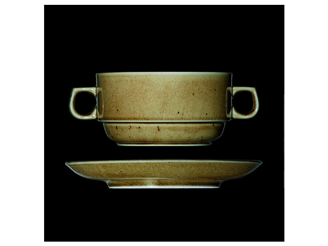 Šálek s podšálkem na polévku 460 ml, český porcelán, Country Range, G. Benedikt