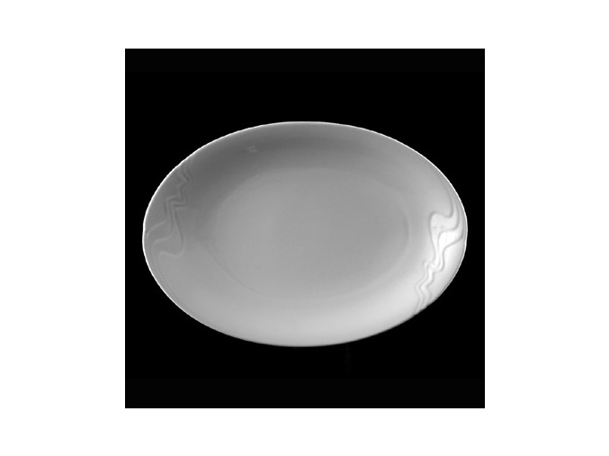 Podnos oválný 36 cm, bílý porcelán, Melodie, G. Benedikt