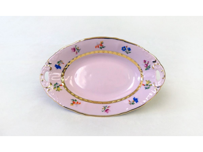 Miska oválná hluboká 17 cm, růžový porcelán