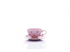 čajový šálek sonáta růžový házenka leander porcelanovy svet
