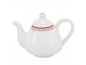 HyggeLine, konvice kávová, 1,20 l, červená, Leander, český porcelán