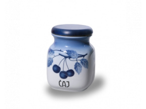 porcelanova doza 600 ml caj modre tresně porcelan thun