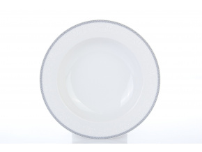 hluboký porcelánový talíř 22 cm opal krajka šedá thun procelánový svět