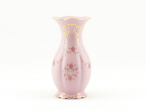 Váza Diana 20 cm, růžový porcelán, kytičky, Leander