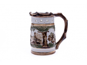Korbel, myslivecký motiv, český porcelán, Royal Dux Bohemia