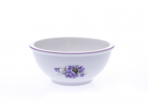 Miska hladká na polévku, 16 cm, fialky, porcelán Dubí