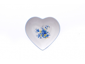 Miska srdce, 16 x 15,5 cm, pomněnky, Český porcelán