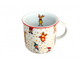 Hrnek Tina, 380 ml, Santa a jeho přátelé, porcelán Dubí