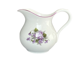 Džbán baňatý 1,20 l, fialky, Český porcelán